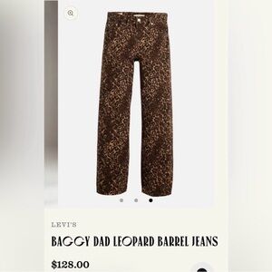 Levi’s leopard baggy barrel jean